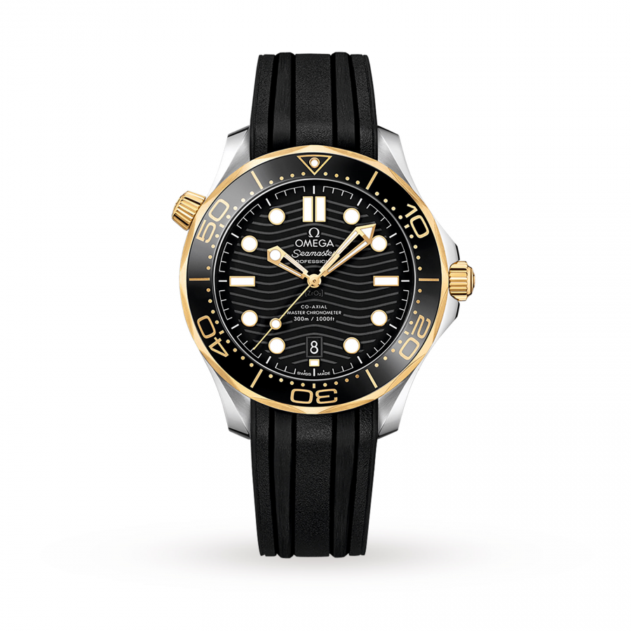 Omega Seamaster Diver 300m Co-axial Master Chronometer Black Gold 42mm-replica