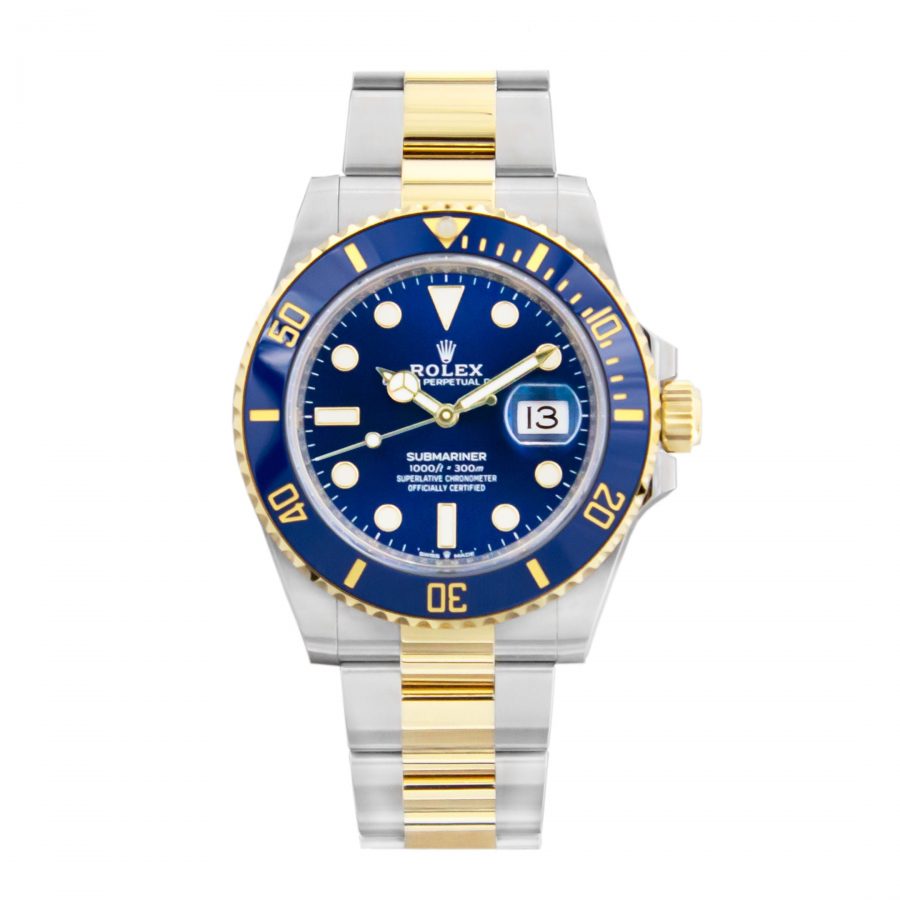 rolex Submariner Date Two Tone Blue Dial Men's Watch 116613LB-0005-replica