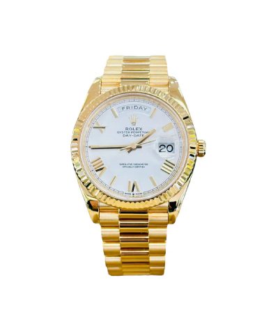 Rolex DayDate 40 18K Yellow Gold 228238 White Roman Dial-replica