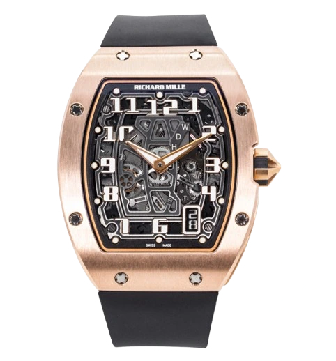 Richard Mille RM 67-01 Rose Gold Skeleton Dial Extra Flat-replica
